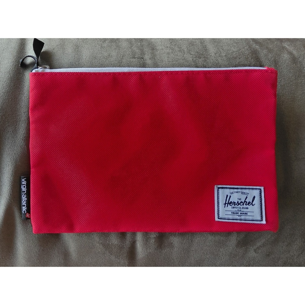 Herschel Pouch Red Unisex Streetwear Bag Clutch Wristlet Wallet Organizer